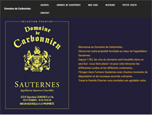 Tablet Screenshot of domainedecarbonnieu.com